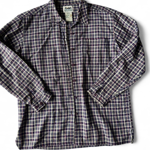 90s Northern Reflections Womens Oversized Plaid Grunge Button Up Shirt Medium - Picture 1 of 9